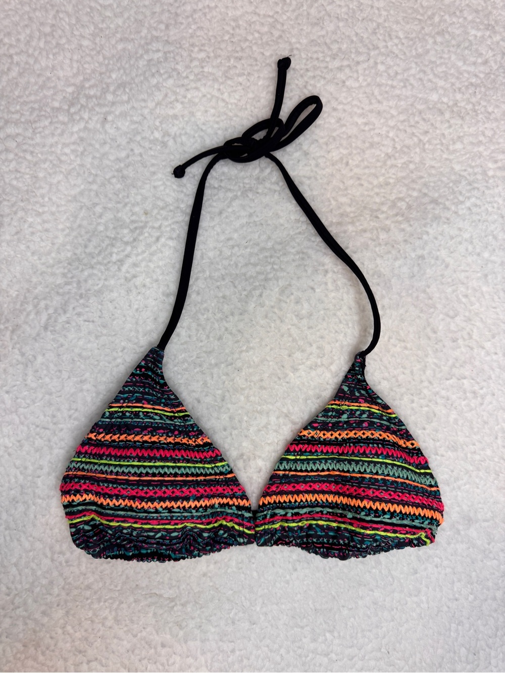 Xhilaration Multicolor Stripe Tie Bikini Top